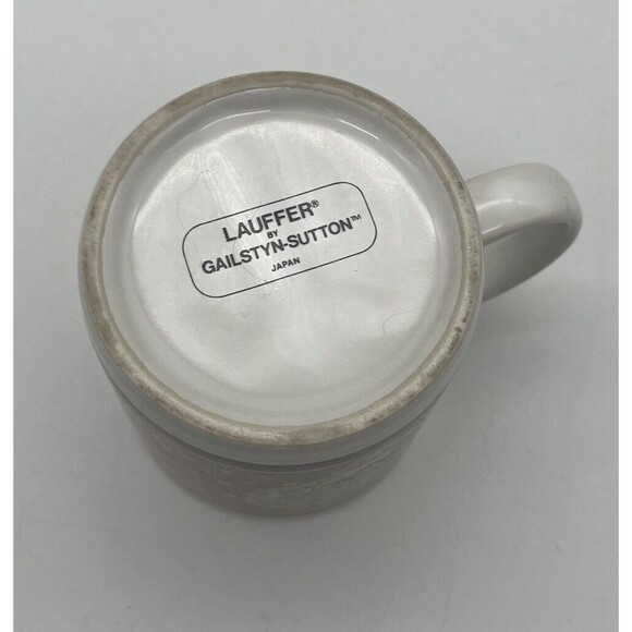 Vtg Lauffer By Gailstyn-Sutton Cat Mug Cute Cat Calico Flowers Kitten Spotted - Picture 5 of 6